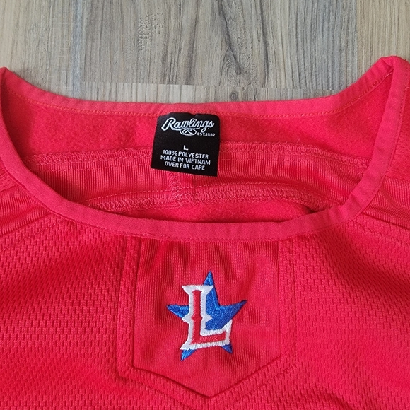 Rawlings Vintage L A long sleeve jersey sweatshirt mens medium 100 % Polyester - Picture 2 of 6